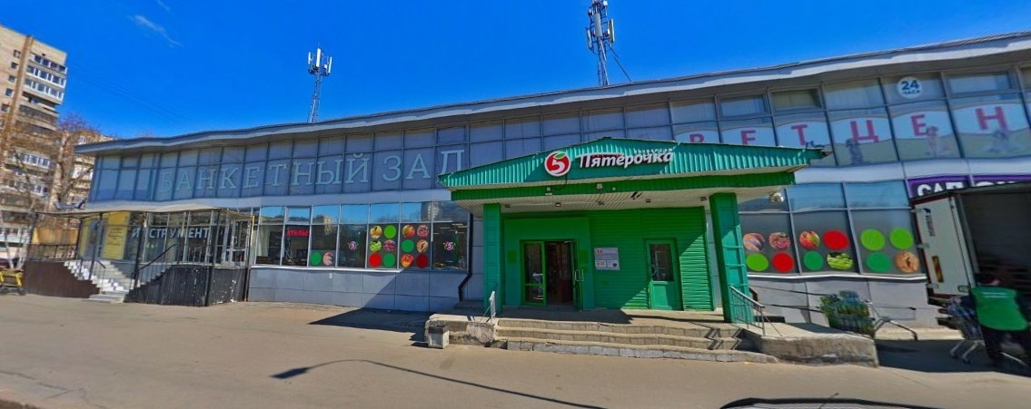 фасад дома, здание по адресу г Санкт-Петербург, пр-кт Космонавтов, д 28 к 1